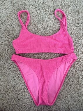 Good American Hot Pink Bikini set